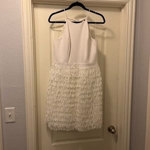 Aidan Mattox White Mini Dress